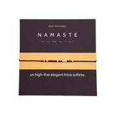 Bratara cod Morse "NAMASTE" - Argint