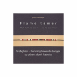 Bratara cod Morse "Flame tamer" - Argint