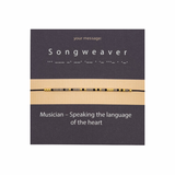 Bratara cod Morse "Songweaver"-Argint placat cu Aur