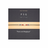 Bratara cod Morse "PSG" - Argint