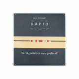 Bratara personalizata cod Morse-exemplu de personalizare "RAPID"