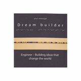 Bratara cod Morse "Dream builder"-Argint placat cu Aur
