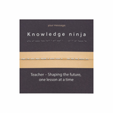 Bratara cod Morse "Knowledge ninja" - Argint