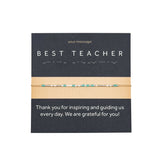 Bratara cod Morse "BEST TEACHER" - Argint