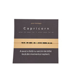 Bratara mesaj cod Morse "Capricorn"-ceramica placata cu Aur