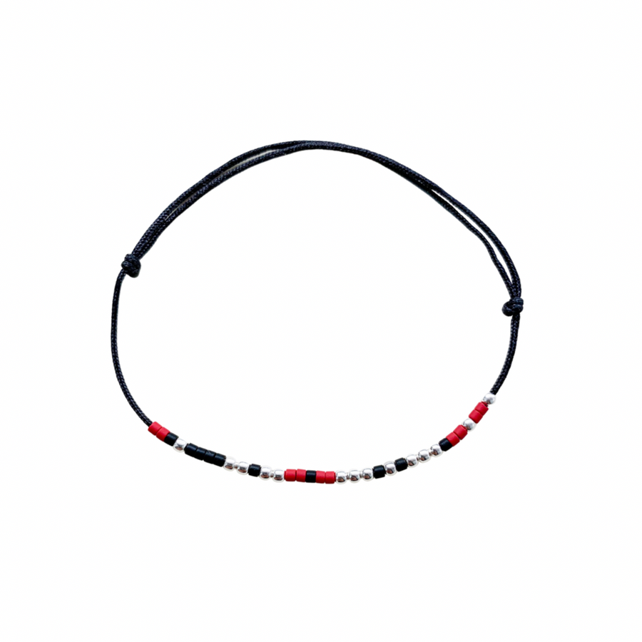 Bratara cod Morse personalizata Argint
