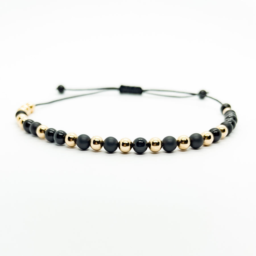 Bratara cod Morse "SUPEREROU"- Aur 14K