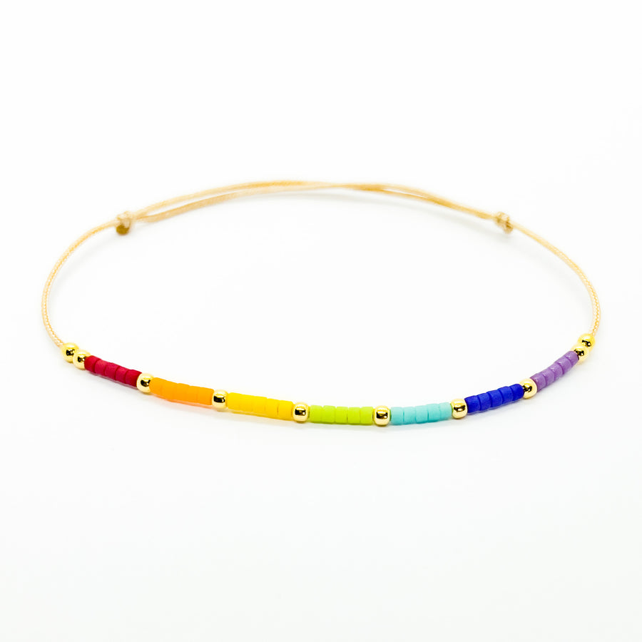 Friendship bracelet Rainbow-Argint placat cu Aur