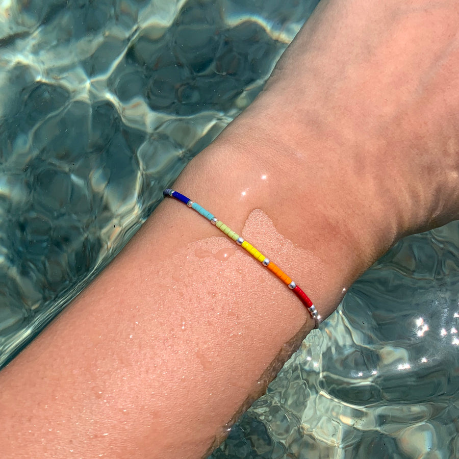Friendship bracelet Rainbow-Argint