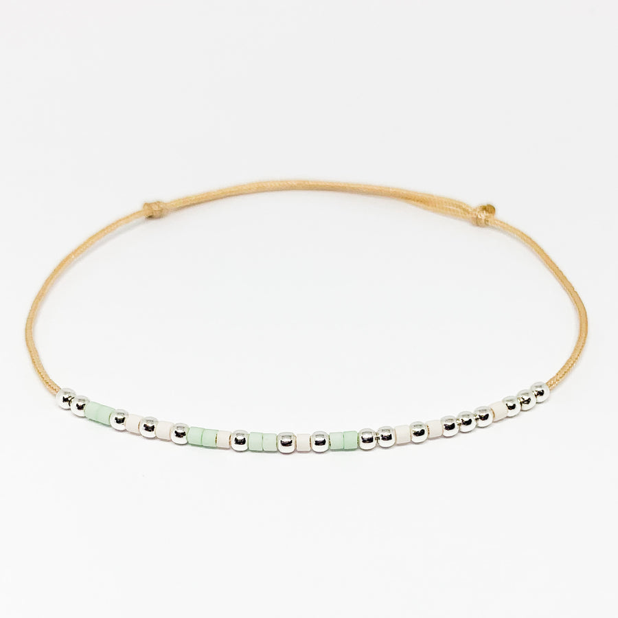 Bratara glezna cod Morse "FEARLESS"-Argint